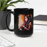 Playing With Soulful Breaths Black Glossy Mug - Beyond T-shirts